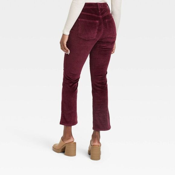 Universal Thread -  Women's High-Rise Bootcut Jeans C Burgundy - Picture 2 of 3